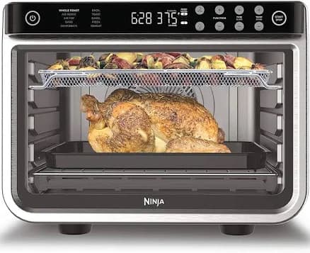 Ninja DT201 Foodi Air Fry Oven 6-Slice Stainless Steel Convection Toaster Oven (1800-Watt)