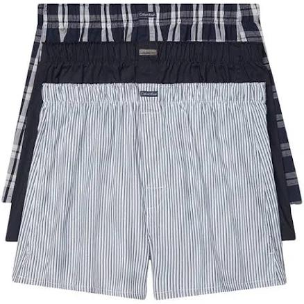 Calvin Klein Men's 3-Pack Cotton Classics Woven Boxers