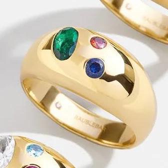 18K Gold Custom Birthstone Ring