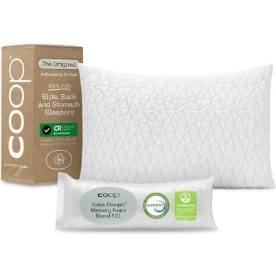 Coop Home Goods Premium Adjustable Loft Hypoallergenic Memory Foam Pillow
