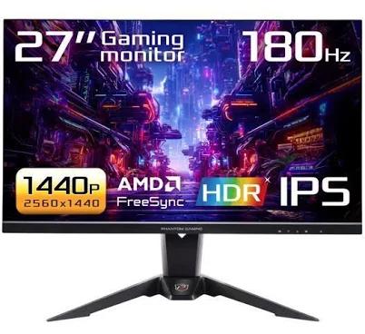 Asrock 27" 180 Hz IPS QHD Gaming Monitor FreeSync 2560 x 1440 PG27QFT2A