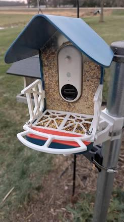 Landing Perch, Side Fence (V2) and grating for Bird Buddy