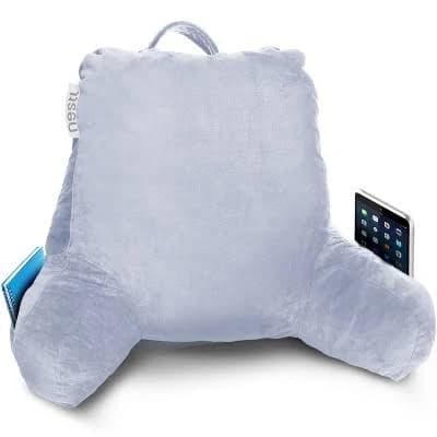 Nestl Backrest Reading Pillow with Arms Shredded Memory Foam Back Support Bed Rest Pillow