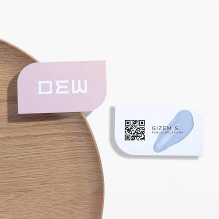 Custom Leaf Business Cards | 50 qty | VistaPrint | Design: Gray