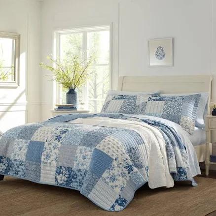 Laura Ashley Paisley Patchwork Quilt Set