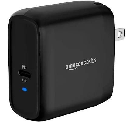 Amazon Basics 65W One-Port GaN USB-C Wall Charger