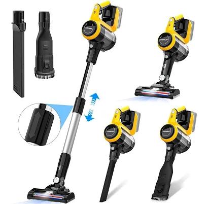 Cordless Vacuum Cleaner for DeWALT 20v/18v Battery, 250W Upgrade Brushless Motor, 6 in 1 Lightweight Vacuum with 2 Mode Powerful Suction,20Kpa Stick