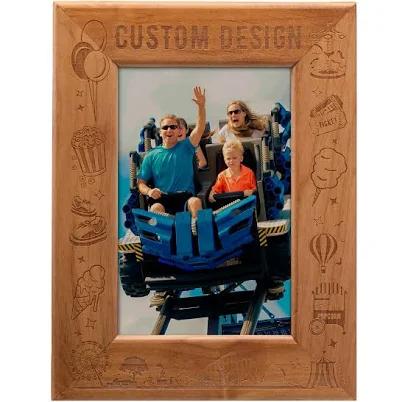 Custom Laser Engraved Wood Picture Frames