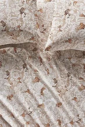 Organic Cotton Percale Printed Sheet Set by Anthropologie in Beige, Size: S/2 Standard XL Pillowcase 20 X 30