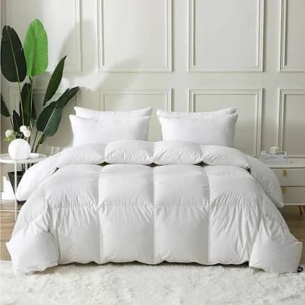 BPC 90 x 90” Queen Sized Lightweight All Season Feathers Down Comforter