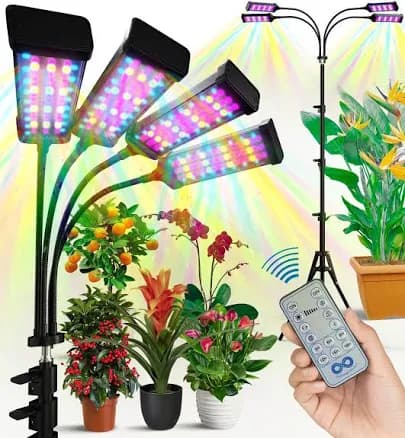 Everlasting Comfort Full Spectrum Programmable LED Grow Light for Indoor Plants