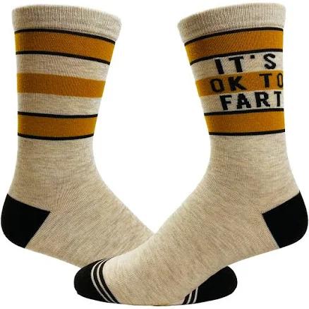 Crazy Dog Men's Funny Bathroom Humor Pass Gas Toot Socks