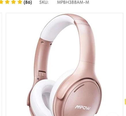 Mpow Wireless Noise Canceling Headphones - New Electronics | Color: Pink