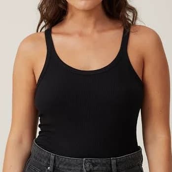 Cotton On Women Staple Rib Scoop Neck Tank
