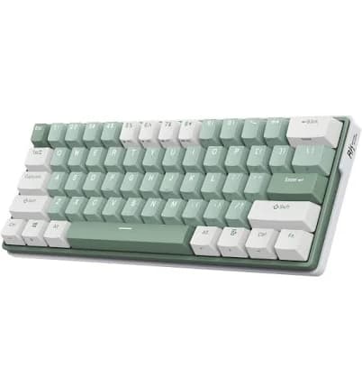 RK ROYAL KLUDGE RK61 Plus Wireless Gaming Keyboard, 60% Percent Mechanical Keyboard with Bluetooth/2.4Ghz/USB Modes, Hot Swappable RGB Keyboard for