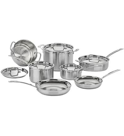 Cuisinart MultiClad Pro Triple Ply Stainless Steel 12 Piece Cookware Set