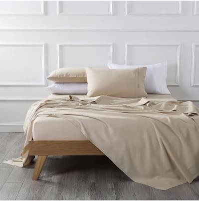 Royal Tradition Pre-Washed Belgian Flax Linen Cotton Sheet Set