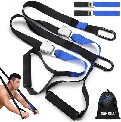 Resistance Bands Set with Handles, Eoneka Bodyweight Resistance Training Straps, Fitness Resistance Trainer Kit for Full Body Workout Indoor or