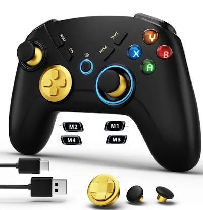 Multi-Platform PC Wireless Controller, Bluetooth Gaming Controller, Compatible with Windows, iPad, Steam, Luna, Laptop, Tablet, and Smart TV, with