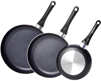 Amazon Basics 3-Piece Non-Stick Frying Pan Set