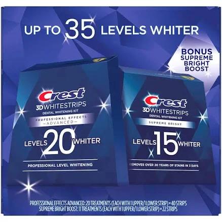 Crest 3D Whitestrips Professional Effects Supreme Bright Whitening Kit