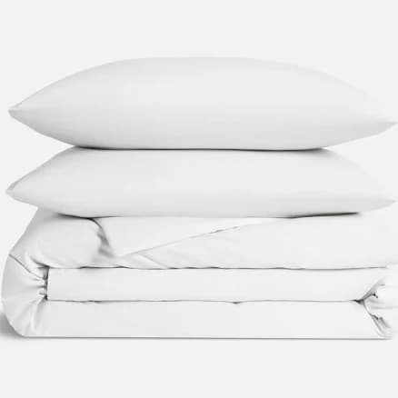 Cooling Cotton Percale Duvet Set size Twin/Twin XL in Cloud by Brooklinen | Best Cooling Sheets for Hot Sleepers