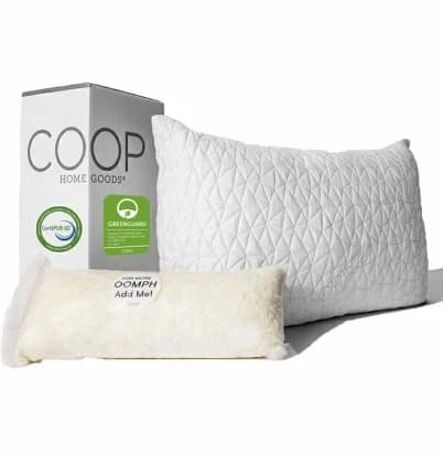 Coop Home Goods Premium Adjustable Loft Pillow Cross Cut Memory Foam Fill