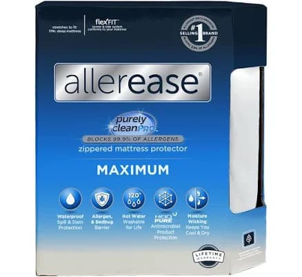 AllerEase Maximum Allergy & Bedbug Mattress Protector