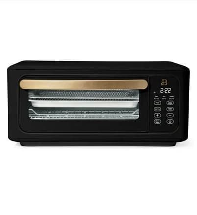 Drew Barrymore Beautiful Infrared Air Fry Toaster Oven 9-Slice 1800 W Black Sesame