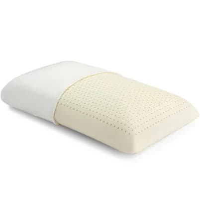 Miebeiea 100% Natural Talalay Latex Pillow for Sleeping with Removable Cotton Cover, Premium Soft Bed Pillow Helps Relieve Pain and Pressure, Suitable