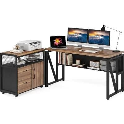 Tribesigns 55 Inches L Shaped Computer Desk
