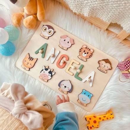 Personalized Wooden Baby Name Puzzle