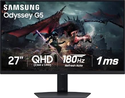 Samsung Odyssey G50D Gaming Monitor QHD Fast IPS 180Hz 1ms DisplayHDR 400