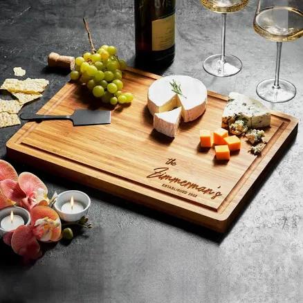 Personalized Cutting Board, Custom Bamboo Engraved Charcuterie Boards - Best Present for Wedding, Bridal Shower, Engagement, Anniversary,