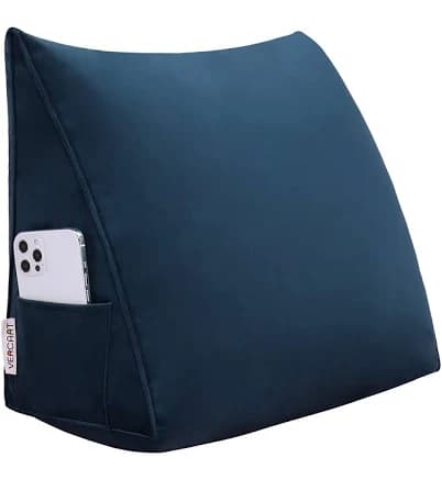 VERCART Triangular Bed Wedge Pillow Back Support Backrest Reading Pillows for Lumbar and Sitting Up, Decorative Throw Pillows for Sofa Couch with