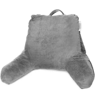 Nestl Backrest Reading Pillow with Arms Shredded Memory Foam Back Support Bed Rest Pillow