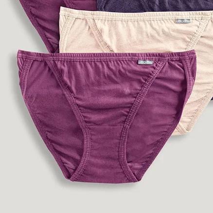 Jockey Elance String Bikini - 6 Pack in Oatmeal/Boysenberry/Perfect Purple, Cotton