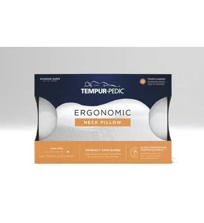 Tempur-pedic Memory Foam Ergonomic Standard Neck Pillow for Side and Back Sleepers
