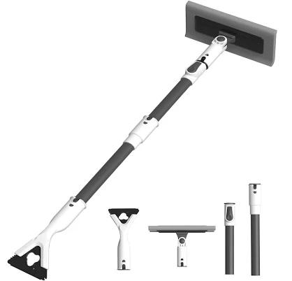 Eakertte 47.3" Ice Scrapers for Car Windshield, 2 in 1 Ice Scraper and Snow Brush with Comfortable Foam Grip, Adjustable Length Settings, Snow