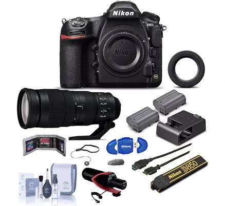 Nikon D850 Dslr Camera + 200-500mm Lens, Microphone, Memory Cards &