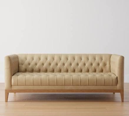 Pottery Barn Edgewood Leather Sofa