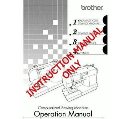 Brother CS6000i Sewing Machine Owners Instruction Manual