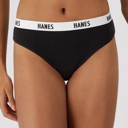 Hanes Women's Ribbed Cotton Bikini Underwear 3-Pack