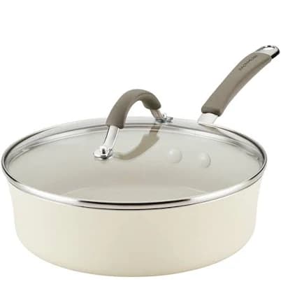 Rachael Ray Cucina Ceramic Nonstick 3-Quart Saute Pan with Lid
