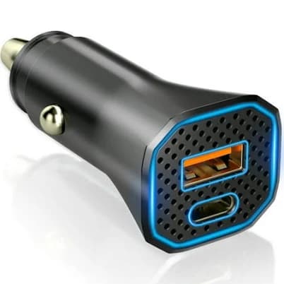 Car Charger with 2-Port 30W USB-C & USB-A