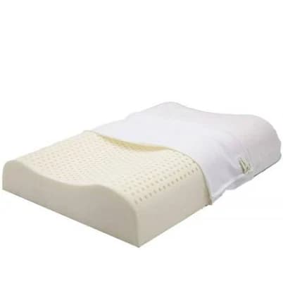 Organictextiles Organic Contour Latex Pillow with Organic Cotton Cover (Low-Loft, Soft), GOTS & GOLS Certified, Bed Pillow for Sleeping, Neck Pain