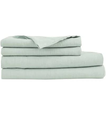 100% European Flax Linen Bed Sheet Set by Verlee