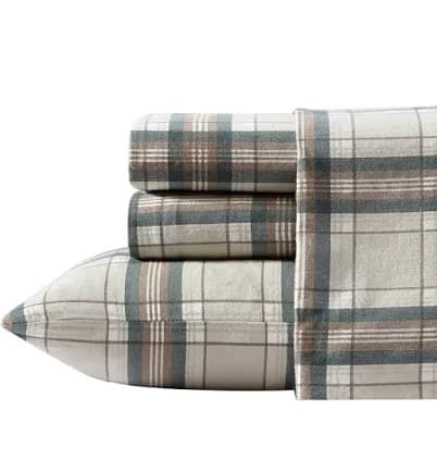 Eddie Bauer Edgewood Plaid Flannel Sheet Set