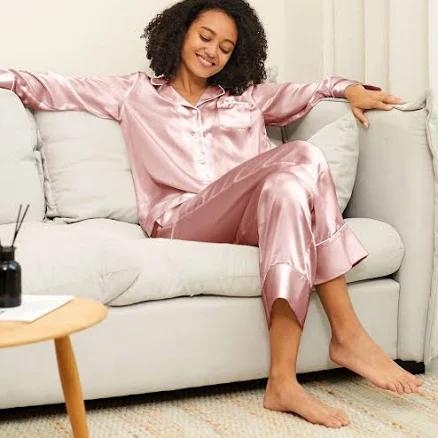 Women Mommesilk Silk Pajamas Set Silk