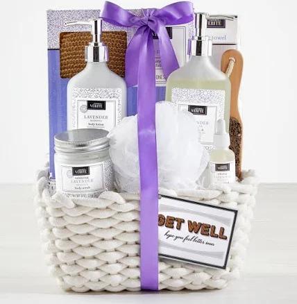 Feel Better Soon Denarii Lavender Deluxe Spa Gift Baskets by 1-800 Baskets